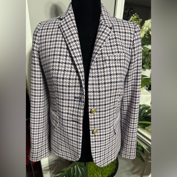 J.Crew Woolblend Schoolboy Houndstooth Blazer-Preloved - Picture 3 of 9